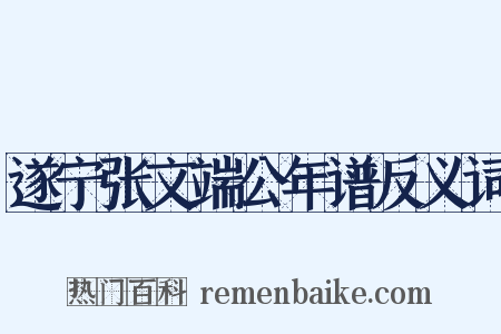 遂宁张文端公年谱反义词是什么意思的图片